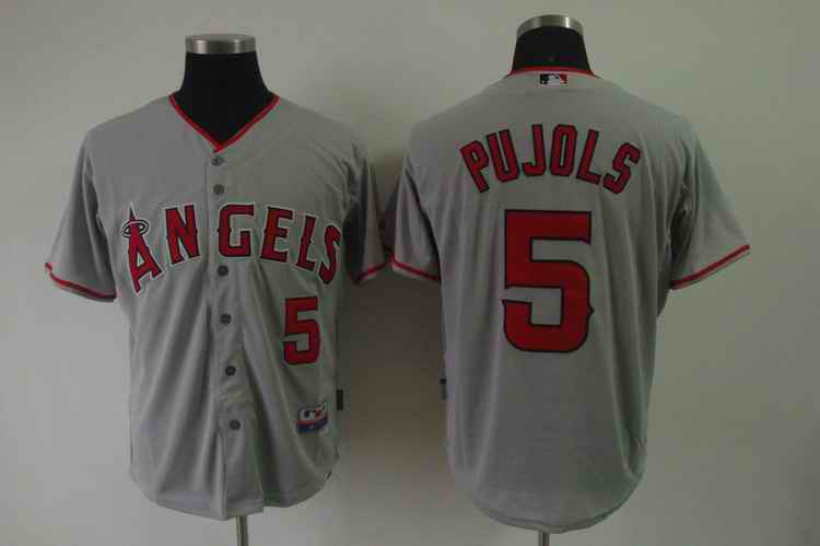 Angeles Angeles 5 Pujols gray jersey