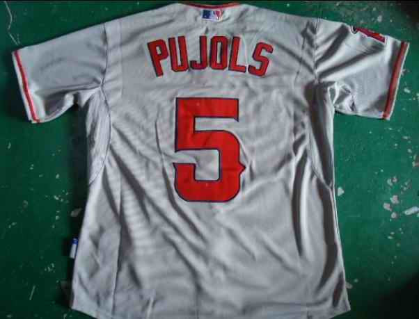 Angeles Angeles 5 Pujols grey jersey