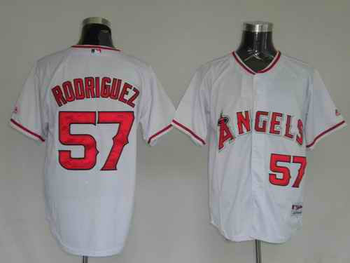 Angeles Angeles 57 Rodriguez white jersey