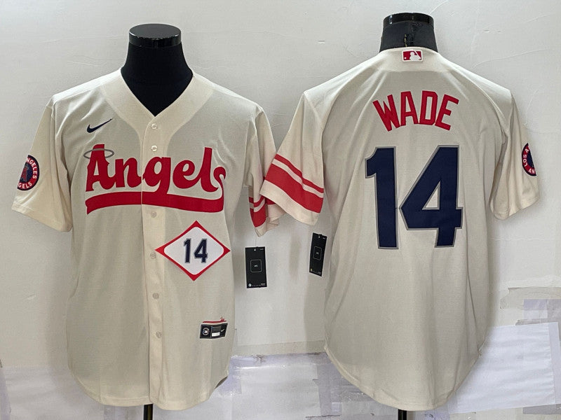 Tyler Wade Los Angeles Angels cream City Connect jersey