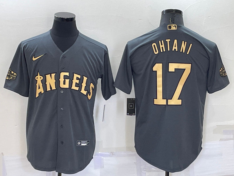 Shohei Ohtani Los Angeles Angels charcoal All-Star jersey