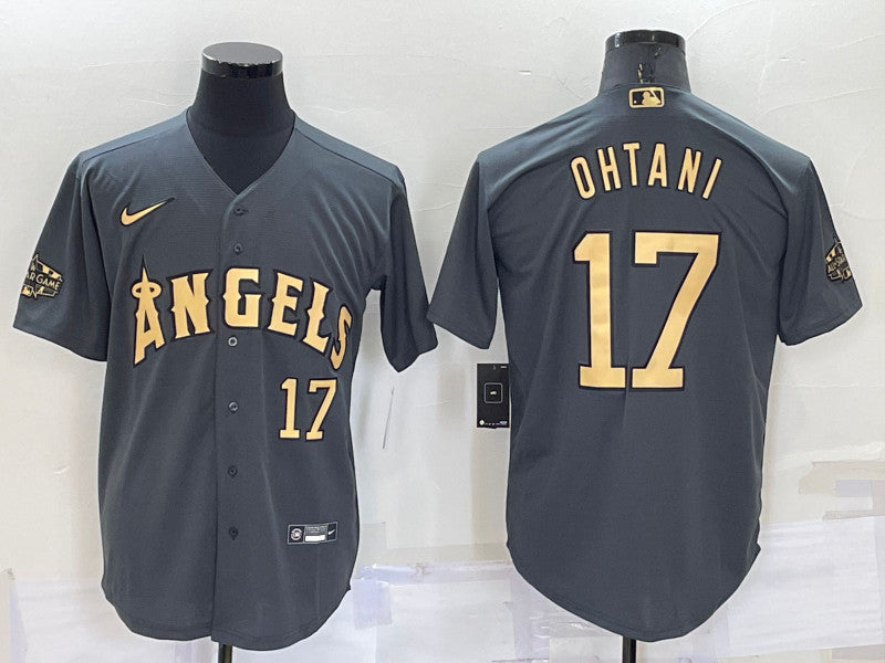 Shohei Ohtani Los Angeles Angels charcoal All-Star jersey