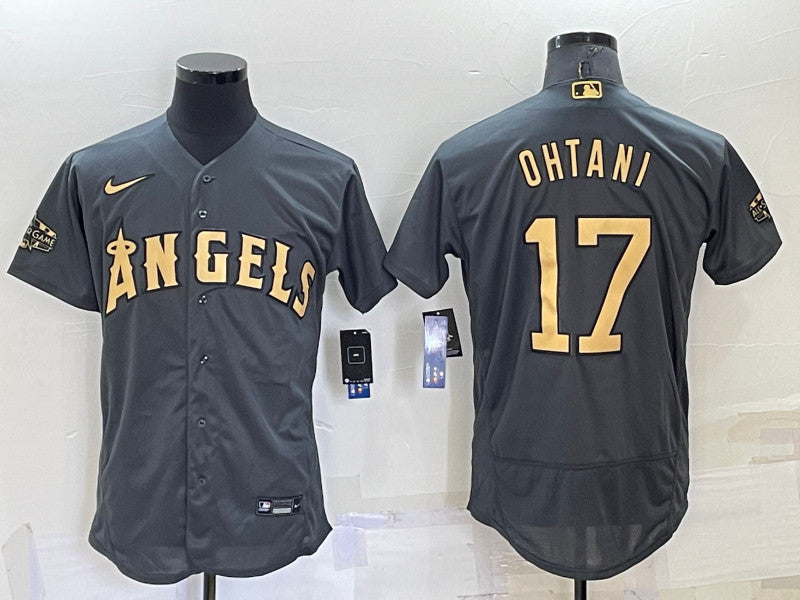 Shohei Ohtani Los Angeles Angels charcoal All-Star jersey