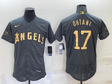 Shohei Ohtani Los Angeles Angels charcoal All-Star jersey