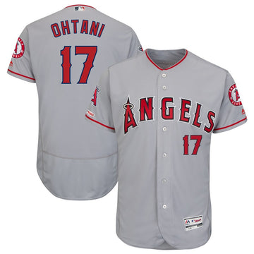 Shohei Ohtani Los Angeles Angels gray jersey