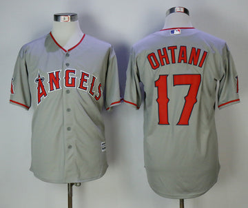 Shohei Ohtani Los Angeles Angels gray jersey