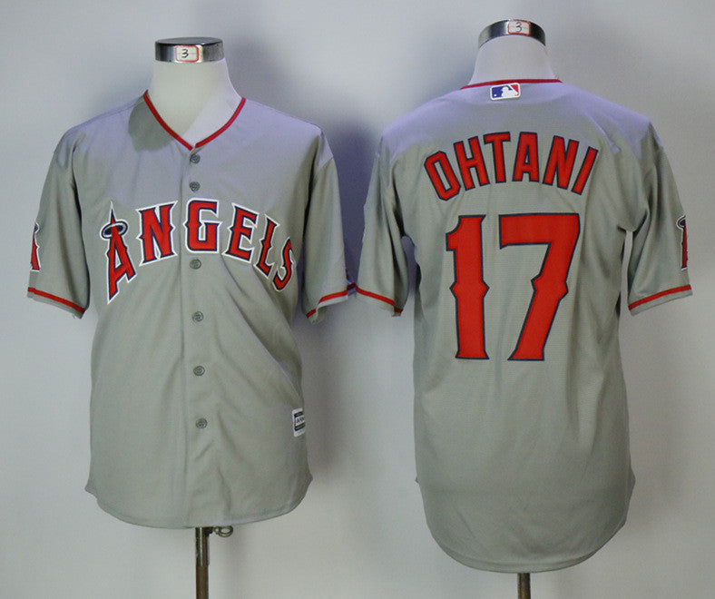 Shohei Ohtani Los Angeles Angels gray jersey
