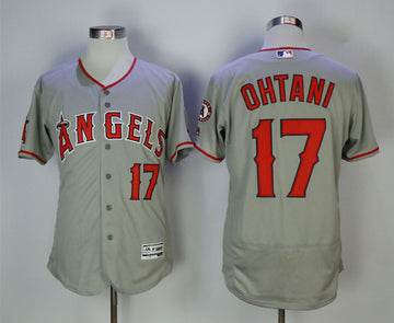 Shohei Ohtani Los Angeles Angels gray jersey
