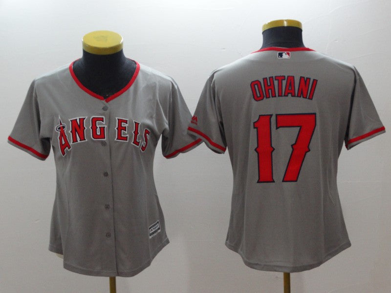 Shohei Ohtani Los Angeles Angels gray jersey