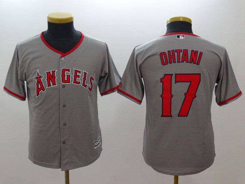 Shohei Ohtani Los Angeles Angels gray jersey
