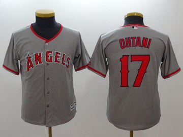 Shohei Ohtani Los Angeles Angels gray jersey