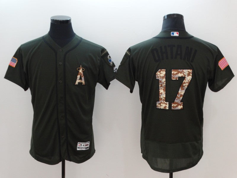Shohei Ohtani Los Angeles Angels olive jersey