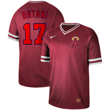 Shohei Ohtani Los Angeles Angels red Throwback jersey