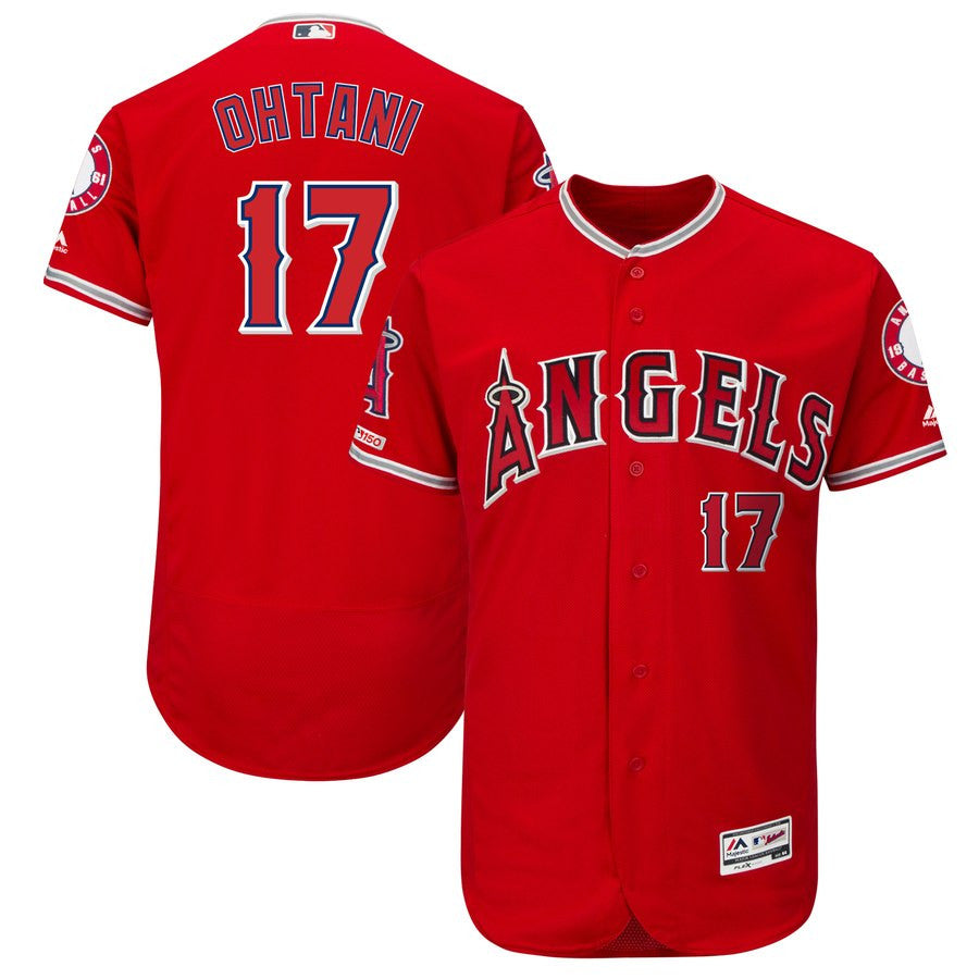 Shohei Ohtani Los Angeles Angels scarlet jersey