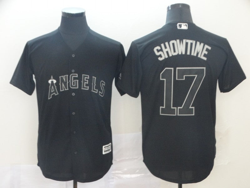 Shohei Ohtani Showtime Los Angeles Angels black jersey
