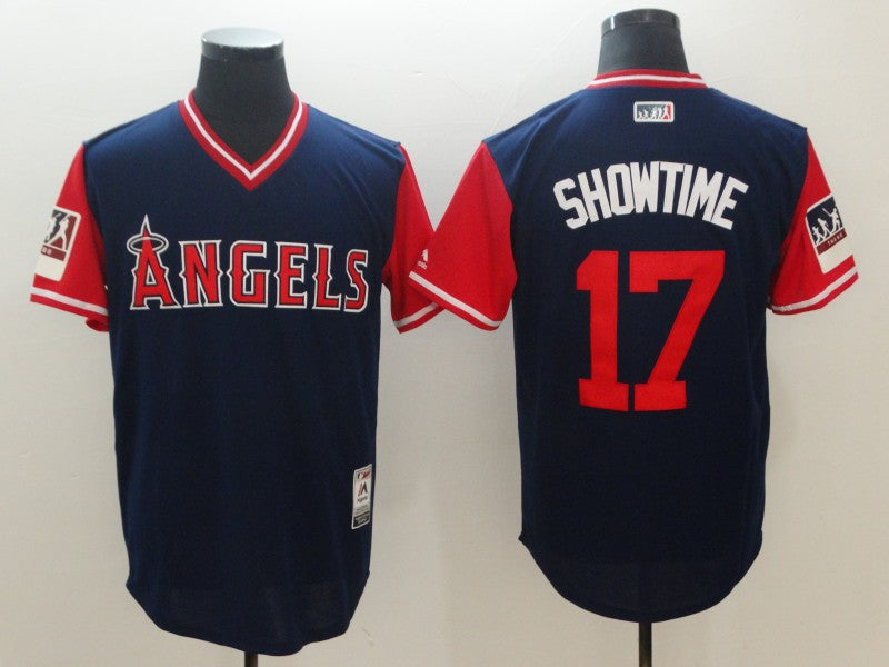 Shohei Ohtani Showtime Los Angeles Angels navy Authentic jersey