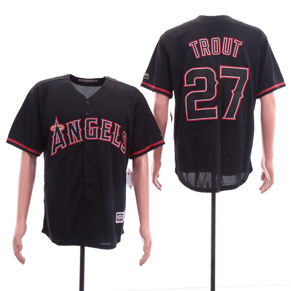 Mike Trout Los Angeles Angels black jersey