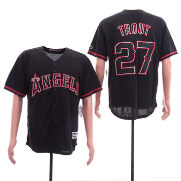 Mike Trout Los Angeles Angels black jersey
