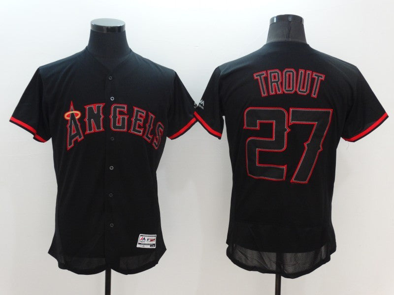 Mike Trout Los Angeles Angels black jersey