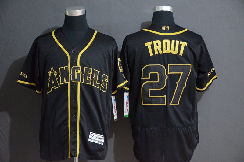 Mike Trout Los Angeles Angels black jersey