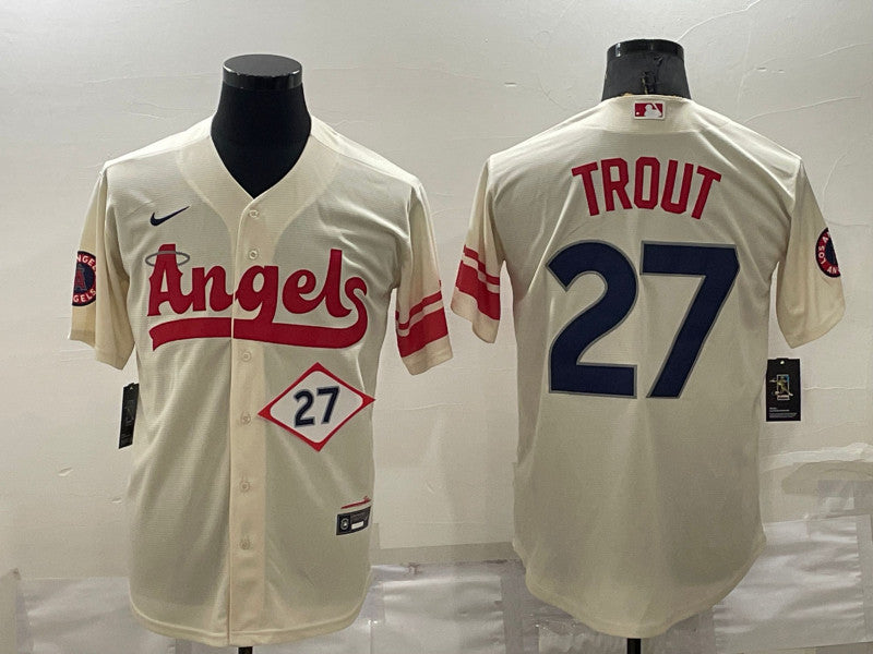 Mike Trout Los Angeles Angels cream City Connect jersey