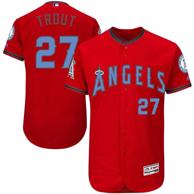 Mike Trout Los Angeles Angels red jersey