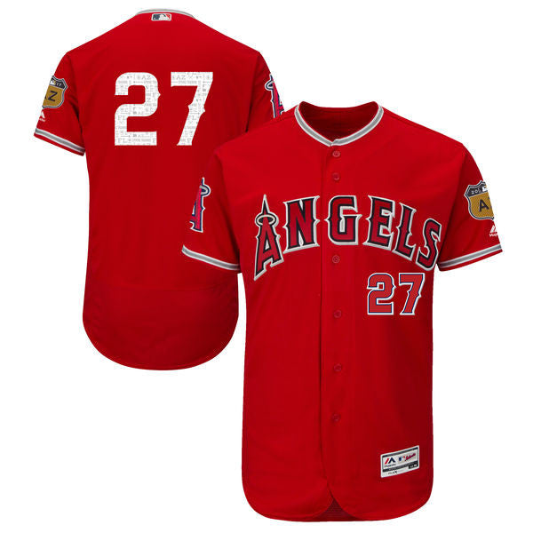 Mike Trout Los Angeles Angels red jersey