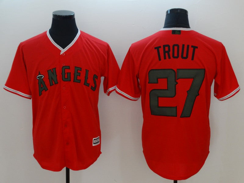 Mike Trout Los Angeles Angels red jersey