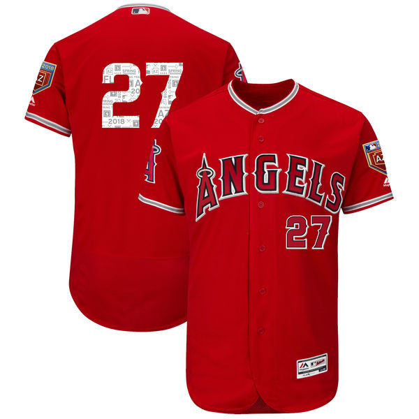 Mike Trout Los Angeles Angels red jersey