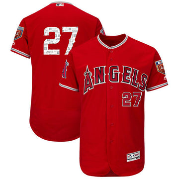 Mike Trout Los Angeles Angels red jersey