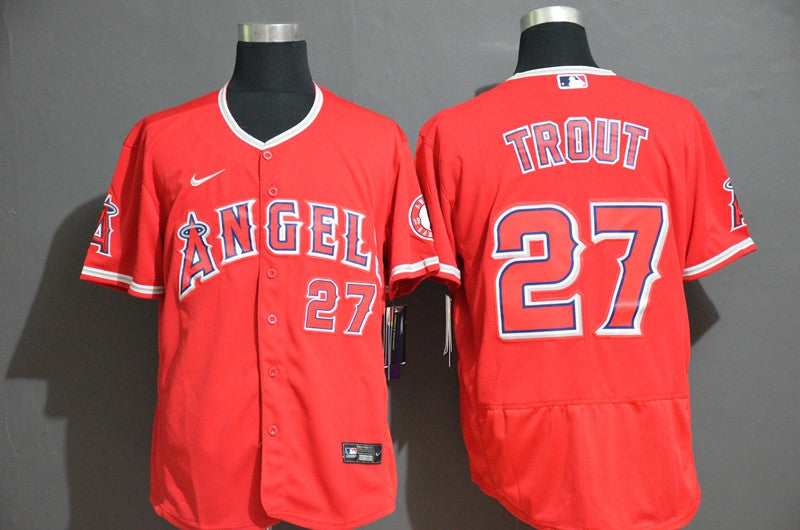 Mike Trout Los Angeles Angels red jersey