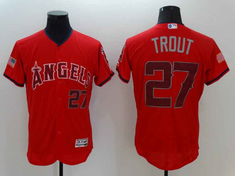 Mike Trout Los Angeles Angels red Fashion jersey