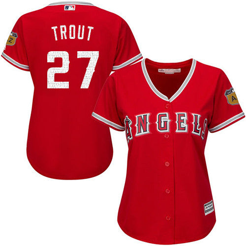 Mike Trout Los Angeles Angels red jersey