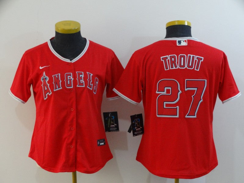 Mike Trout Los Angeles Angels red jersey