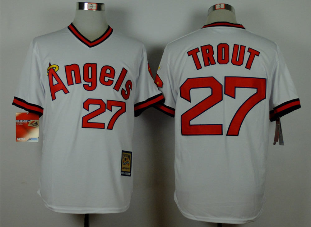 Mike Trout Los Angeles Angels white jersey