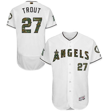 Mike Trout Los Angeles Angels white jersey
