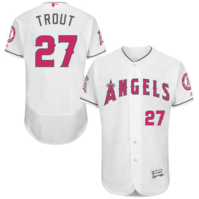 Mike Trout Los Angeles Angels white jersey