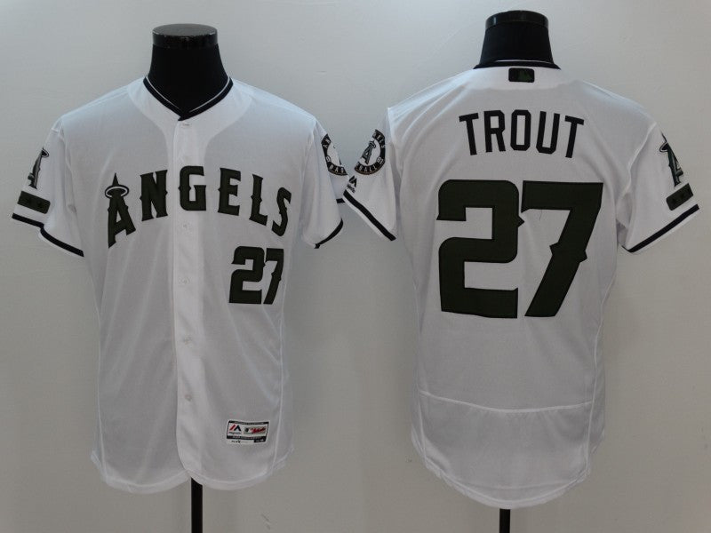 Mike Trout Los Angeles Angels white jersey