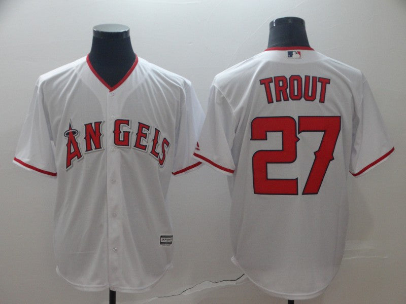 Mike Trout Los Angeles Angels white jersey