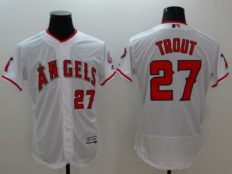 Mike Trout Los Angeles Angels white jersey
