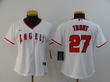Mike Trout Los Angeles Angels white jersey