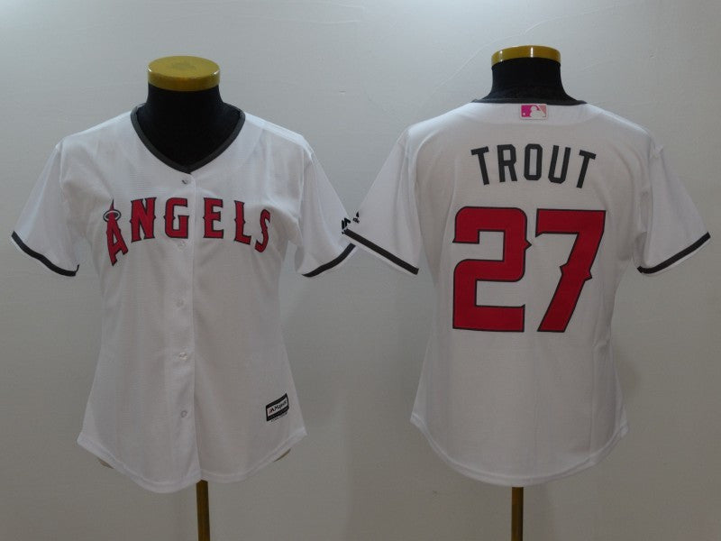 Mike Trout Los Angeles Angels white jersey