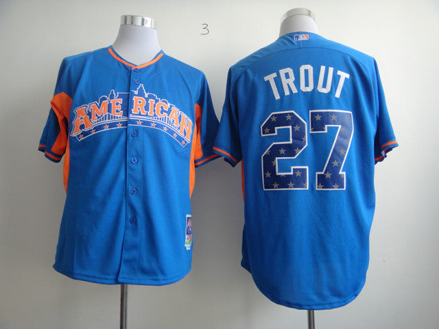 Trout Los Angeles Angels blue jersey