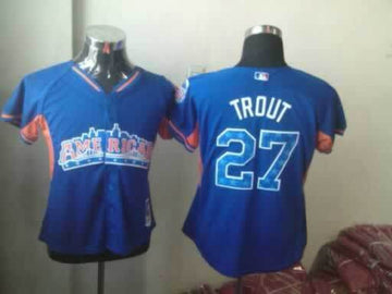 Trout Los Angeles Angels blue jersey
