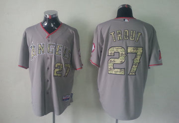 Trout Grey Los Angeles Angels camo Camo jersey
