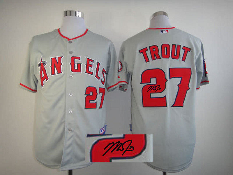 Trout Los Angeles Angels grey jersey