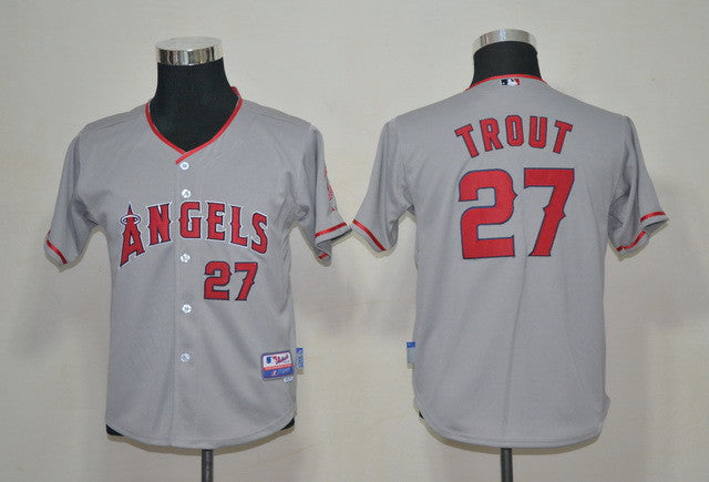 Trout Los Angeles Angels grey jersey