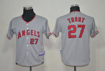Trout Los Angeles Angels grey jersey