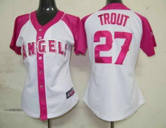 Trout Los Angeles Angels pink jersey