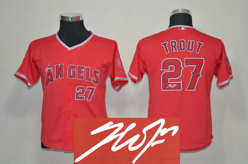 Trout Los Angeles Angels red jersey